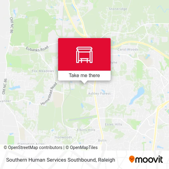 Southern Human Services Southbound map