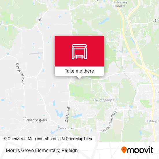 Morris Grove Elementary map