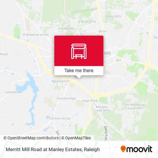 Merritt Mill Road at Manley Estates map