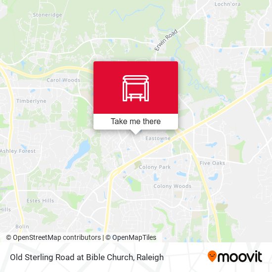 Old Sterling Road at Bible Church map