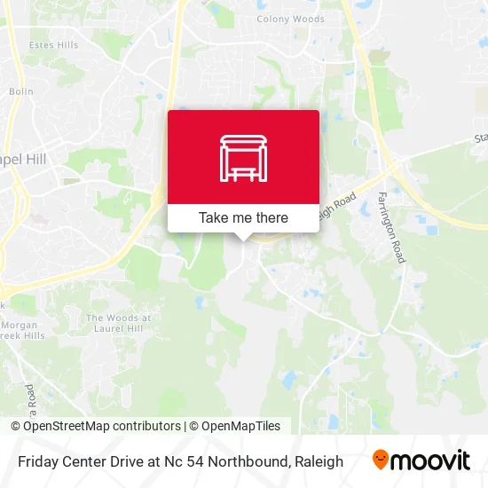 Mapa de Friday Center Drive at Nc 54 Northbound