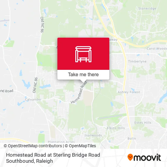 Mapa de Homestead Road at Sterling Bridge Road Southbound