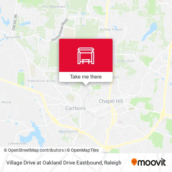 Mapa de Village Drive at Oakland Drive Eastbound