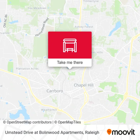 Umstead Drive at Bolinwood Apartments map
