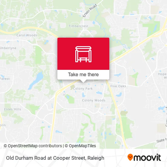 Old Durham Road at Cooper Street map