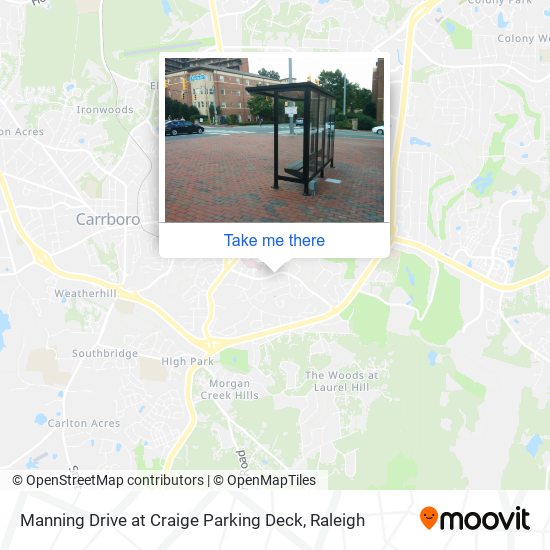 Manning Drive at Craige Parking Deck map