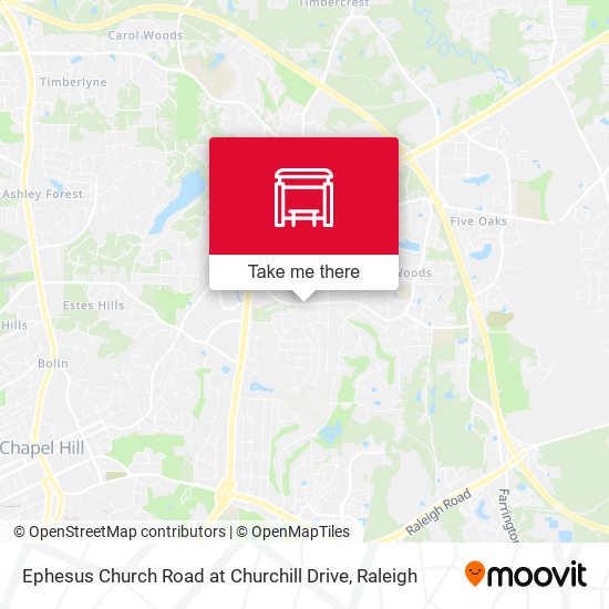 Ephesus Church Road at Churchill Drive map