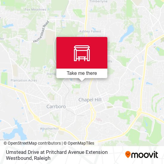 Mapa de Umstead Drive at Pritchard Avenue Extension Westbound