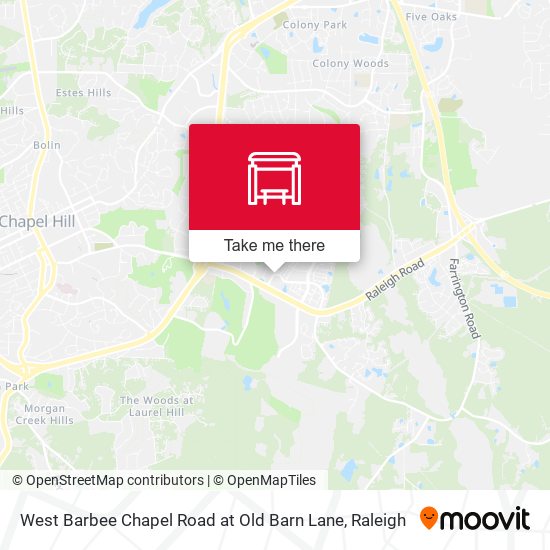 West Barbee Chapel Road at Old Barn Lane map
