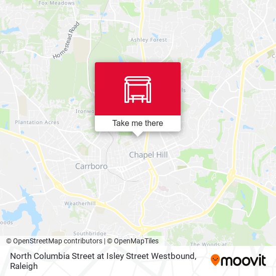 North Columbia Street at Isley Street Westbound map