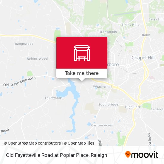 Old Fayetteville Road at Poplar Place map