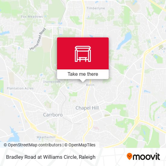 Bradley Road at Williams Circle map