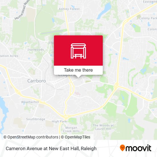 Mapa de Cameron Avenue at New East Hall