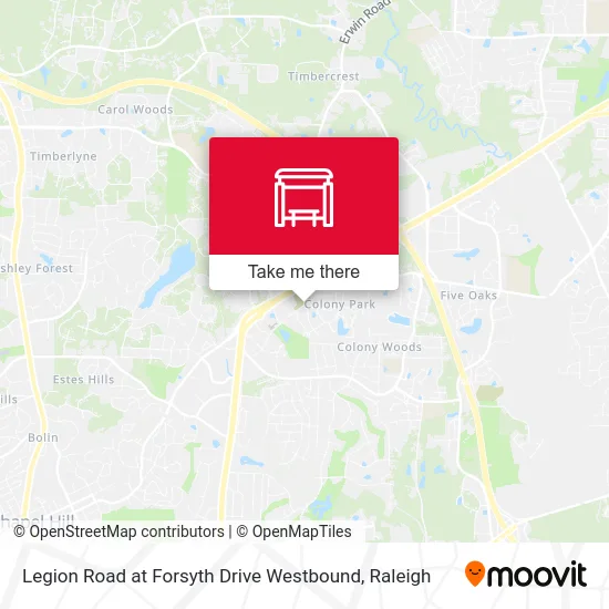 Legion Road at Forsyth Drive Westbound map