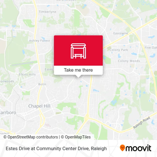 Mapa de Estes Drive at Community Center Drive