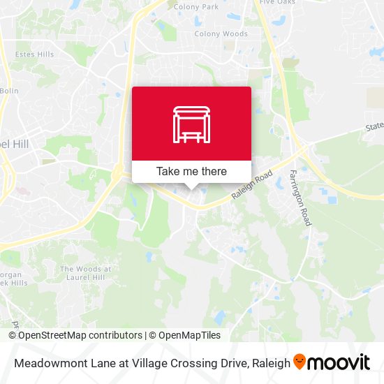 Meadowmont Lane at Village Crossing Drive map