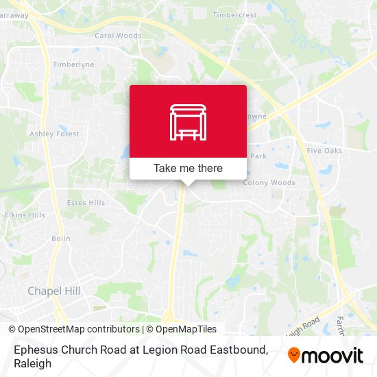 Mapa de Ephesus Church Road at Legion Road Eastbound