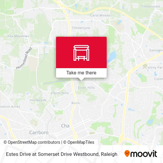 Estes Drive at Somerset Drive Westbound map