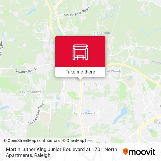 Martin Luther King Junior Boulevard at 1701 North Apartments map