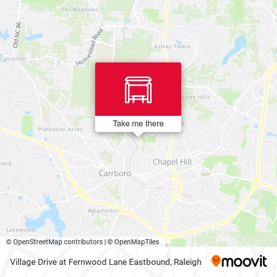 Mapa de Village Drive at Fernwood Lane Eastbound