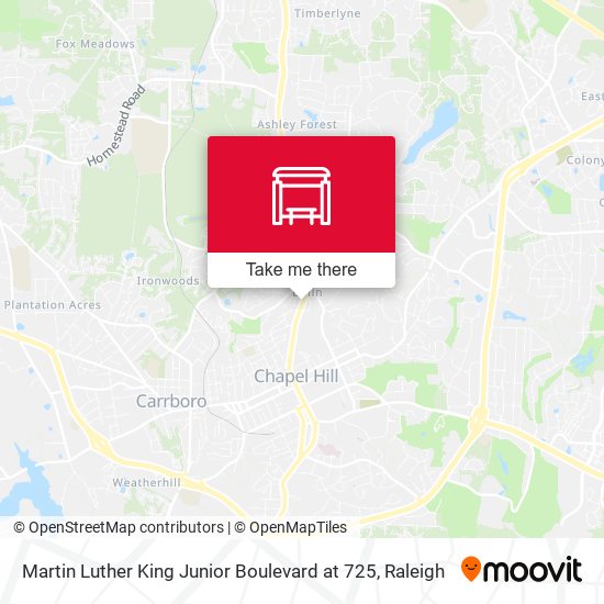 Martin Luther King Junior Boulevard at 725 map