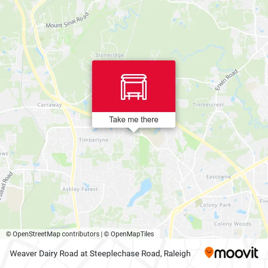 Mapa de Weaver Dairy Road at Steeplechase Road