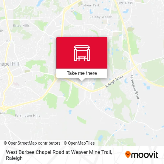 West Barbee Chapel Road at Weaver Mine Trail map