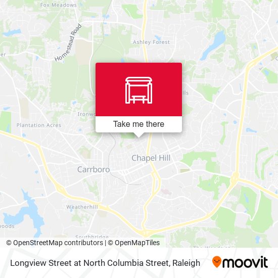 Longview Street at North Columbia Street map
