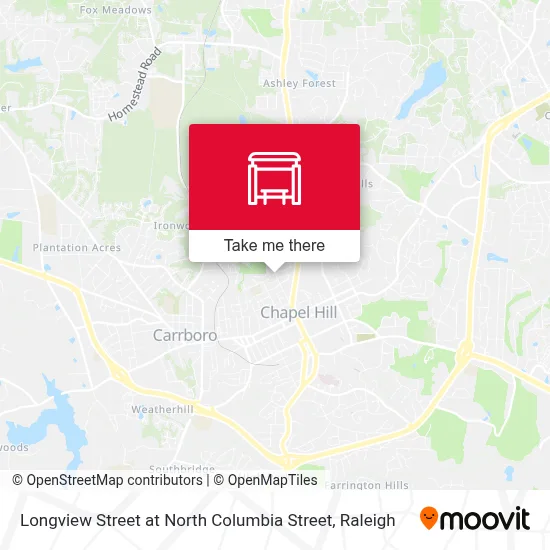 Longview Street at North Columbia Street map