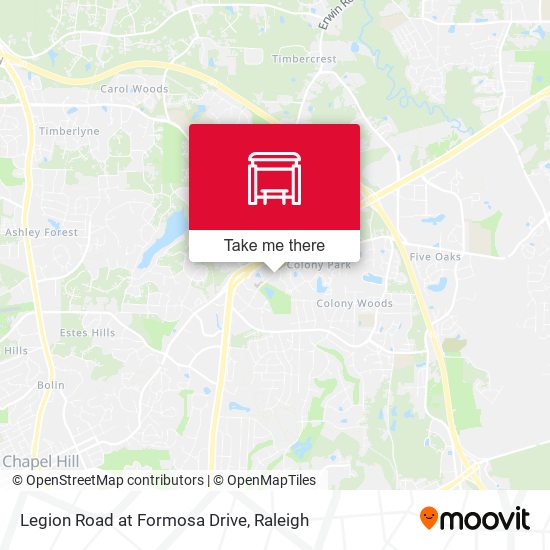 Legion Road at Formosa Drive map