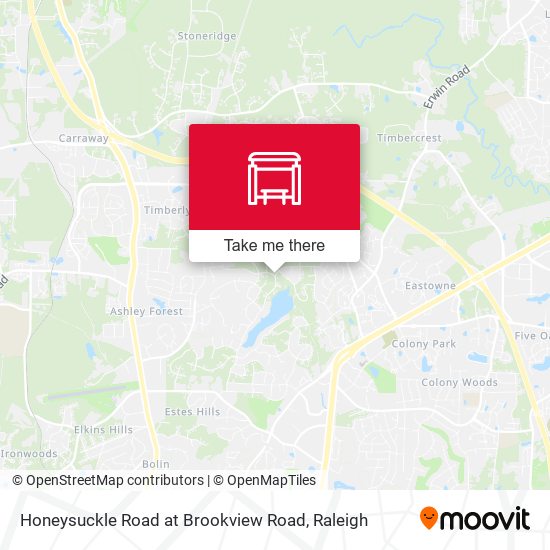 Mapa de Honeysuckle Road at Brookview Road