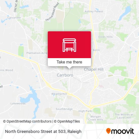 North Greensboro Street at 503 map