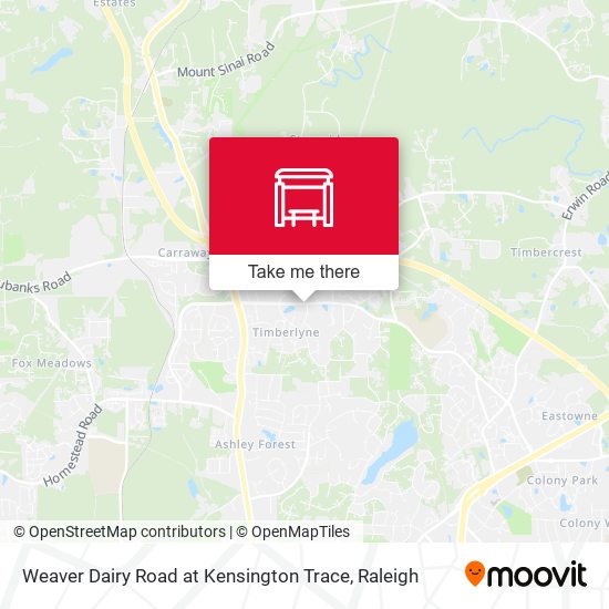 Weaver Dairy Road at Kensington Trace map