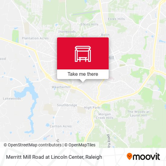 Merritt Mill Road at Lincoln Center map