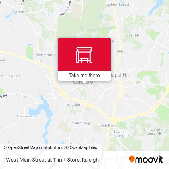How to get to West Main Street at Thrift Store in Carrboro by Bus?