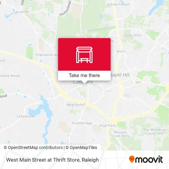Mapa de West Main Street at Thrift Store