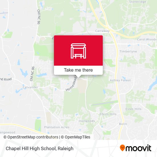 Chapel Hill High School map