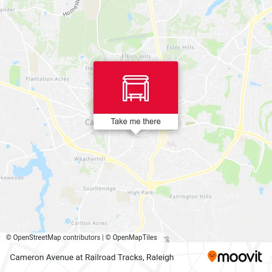 Cameron Avenue at Railroad Tracks map