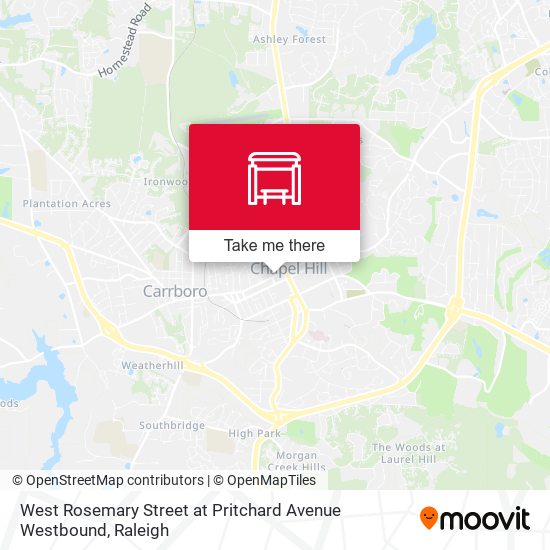 West Rosemary Street at Pritchard Avenue Westbound map