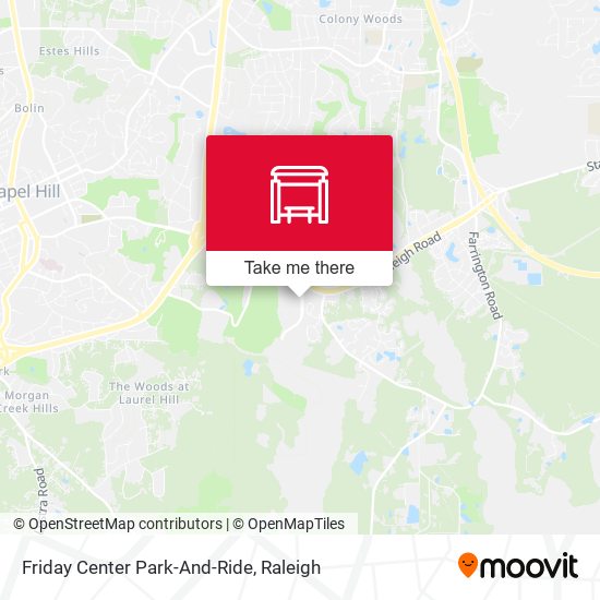 Friday Center Park-And-Ride map