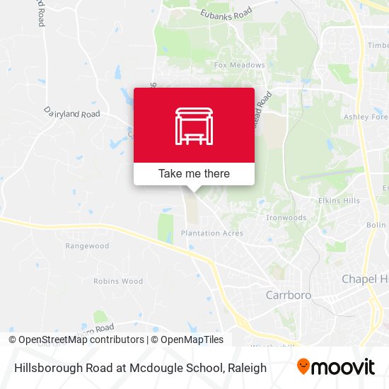 Hillsborough Road at Mcdougle School map
