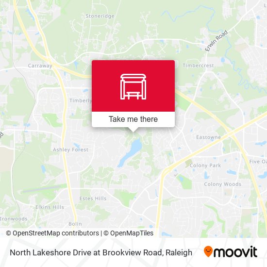 Mapa de North Lakeshore Drive at Brookview Road