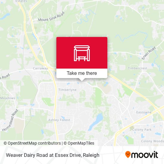 Mapa de Weaver Dairy Road at Essex Drive