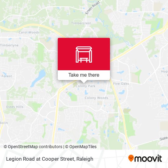 Legion Road at Cooper Street map