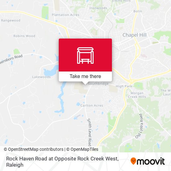 Rock Haven Road at Opposite Rock Creek West map