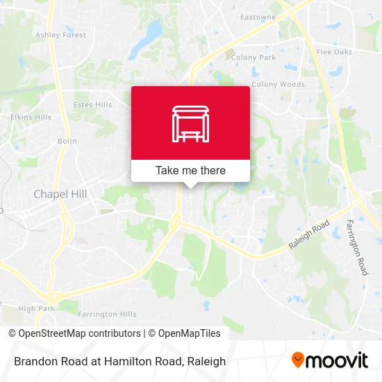 Brandon Road at Hamilton Road map