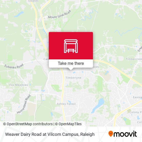 Mapa de Weaver Dairy Road at Vilcom Campus