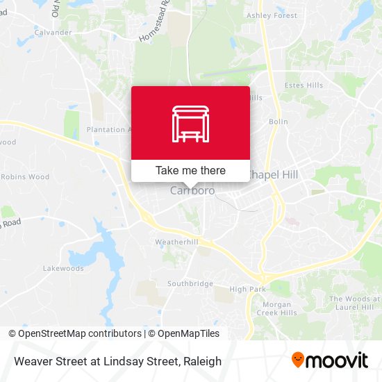 Weaver Street at Lindsay Street map