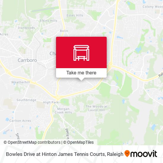 Bowles Drive at Hinton James Tennis Courts map