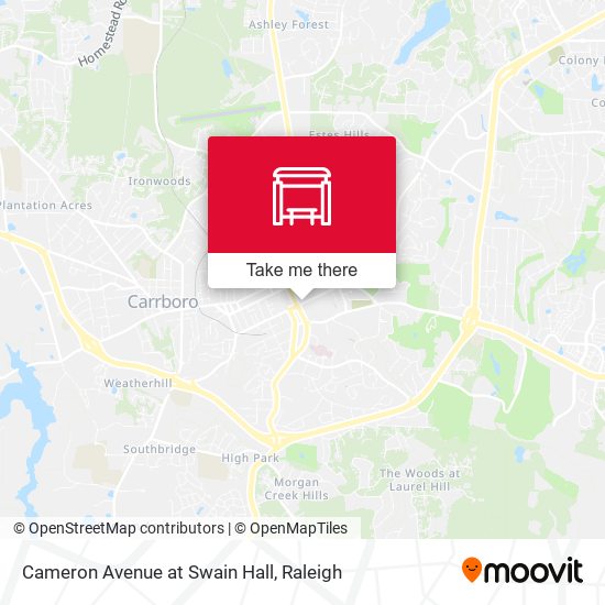 Cameron Avenue at Swain Hall map
